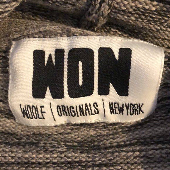 WON Woolf Originals New York Gray Heather Hoodie Sweater - Picture 9 of 12